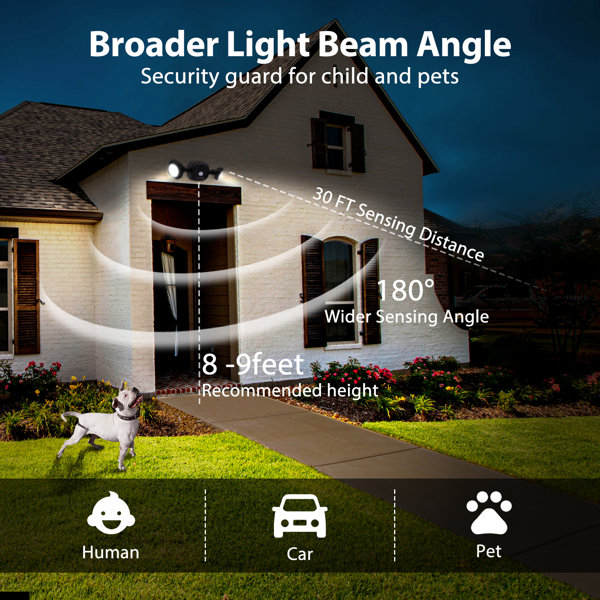 Toowell Battery Operated Motion Sensor Outdoor Lights Wireless Security